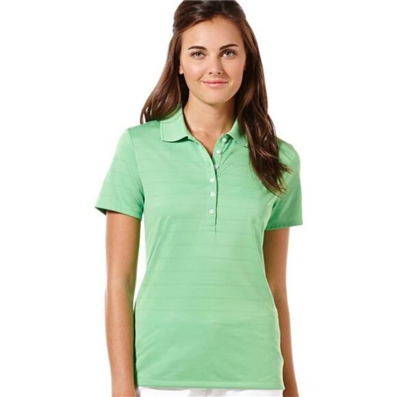 Women's Golf Short Sleeve Pique Open Mesh Polo Shirt - Picture 1 of 2